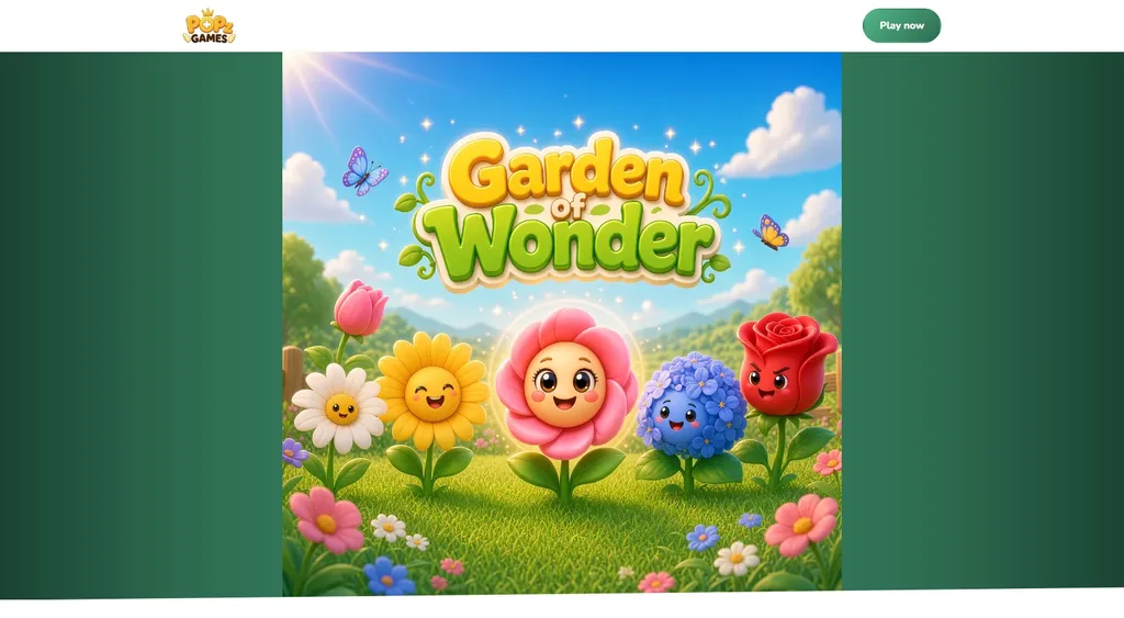 Popz Games Garden of Wonder brand sample