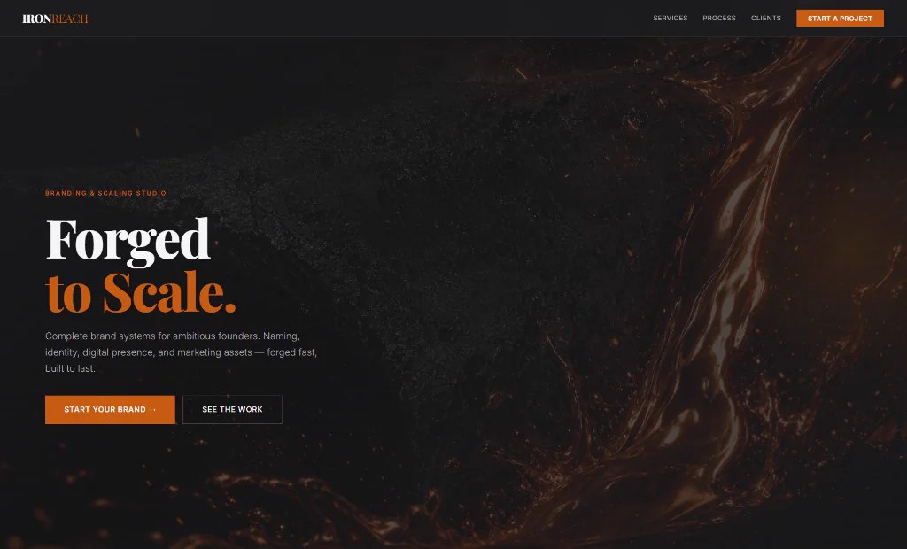 IronReach brand studio website and visual identity sample